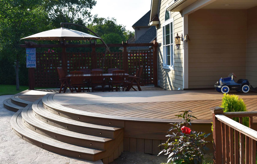 New Deck with LED lighting in Utica, NY